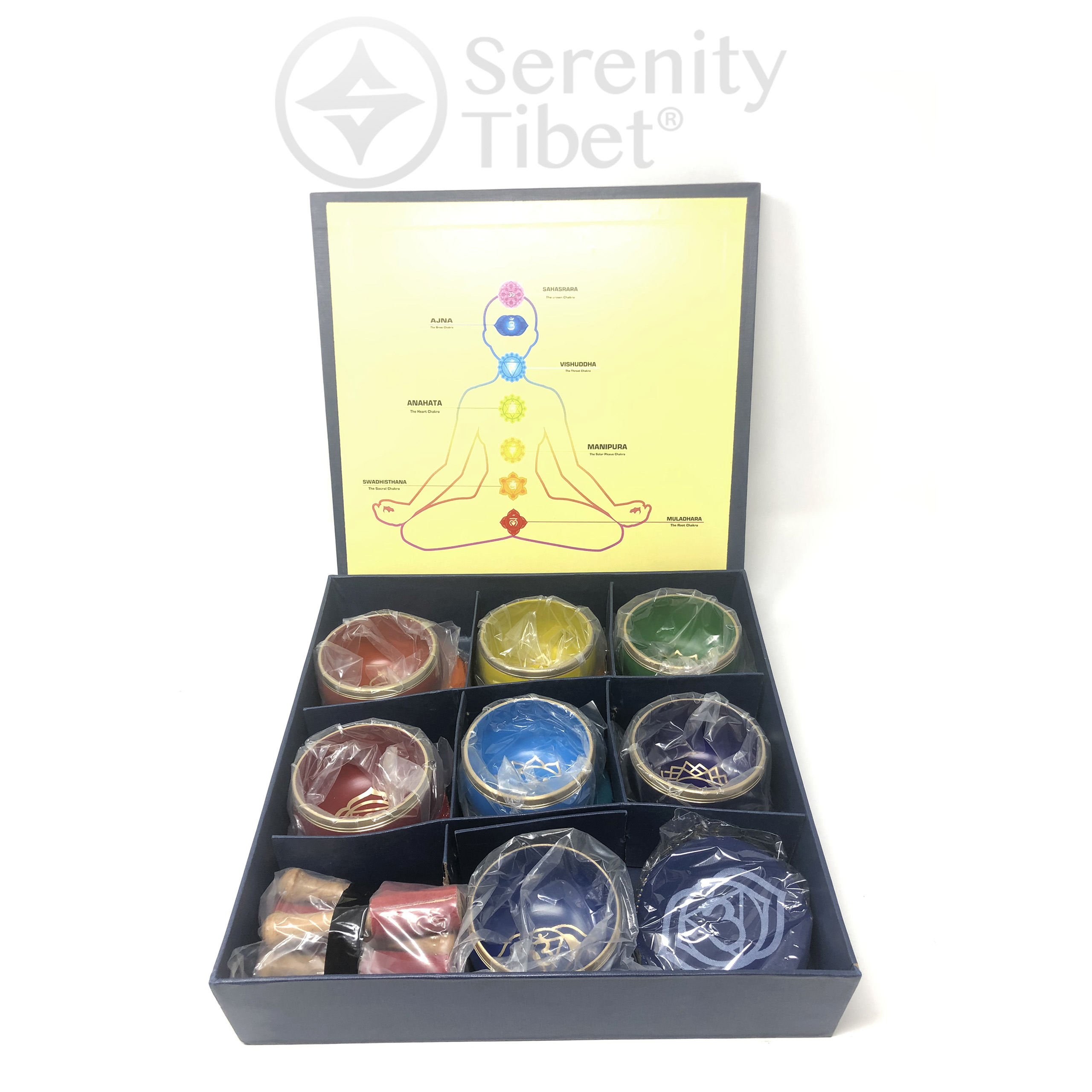Metal Chakra Paper Gift Box Set