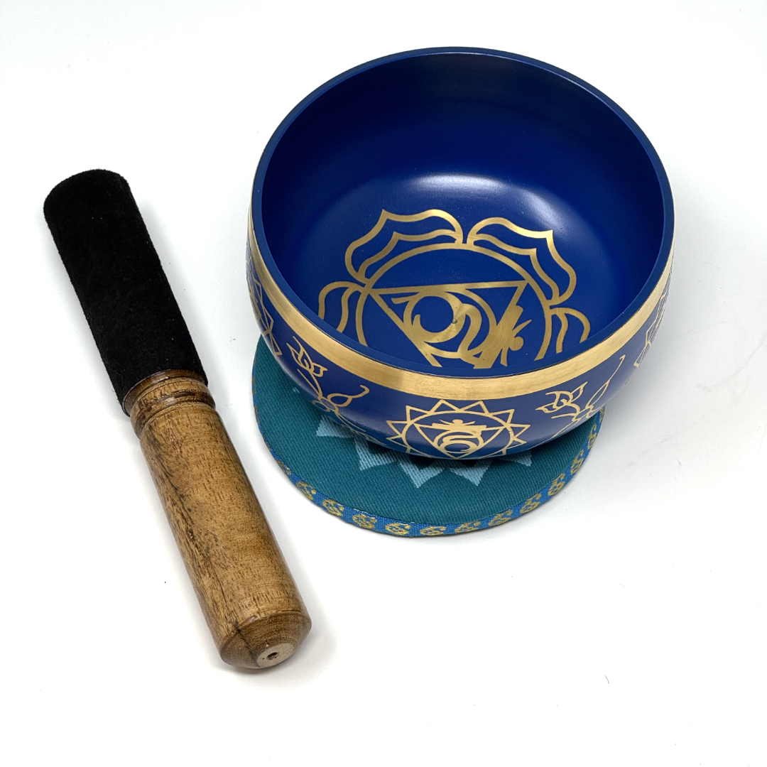 Metal Chakra Colored Bowl-Paper Gift Box