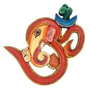 Wall Hanging Wood Ganesh Om