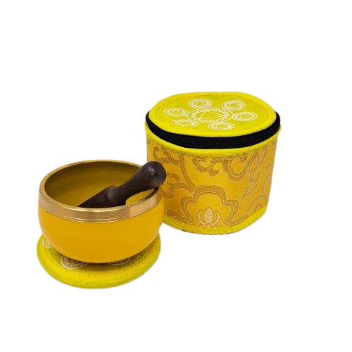 Metal Chakra Round Brocade Box Individual